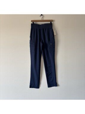 Whisperlite Scrub‎ Pants Women's Small Blue 6 Pocket Cargo Medial Nurse NWT